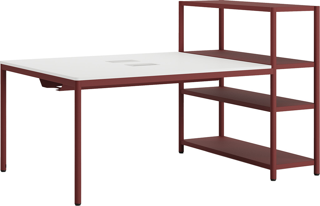 Jala Raflı İkili Çalışma Masası