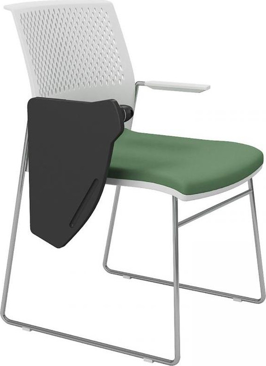 Settle Beyaz Plastik Gövde Yazı Tablalı Konferans Koltuğu