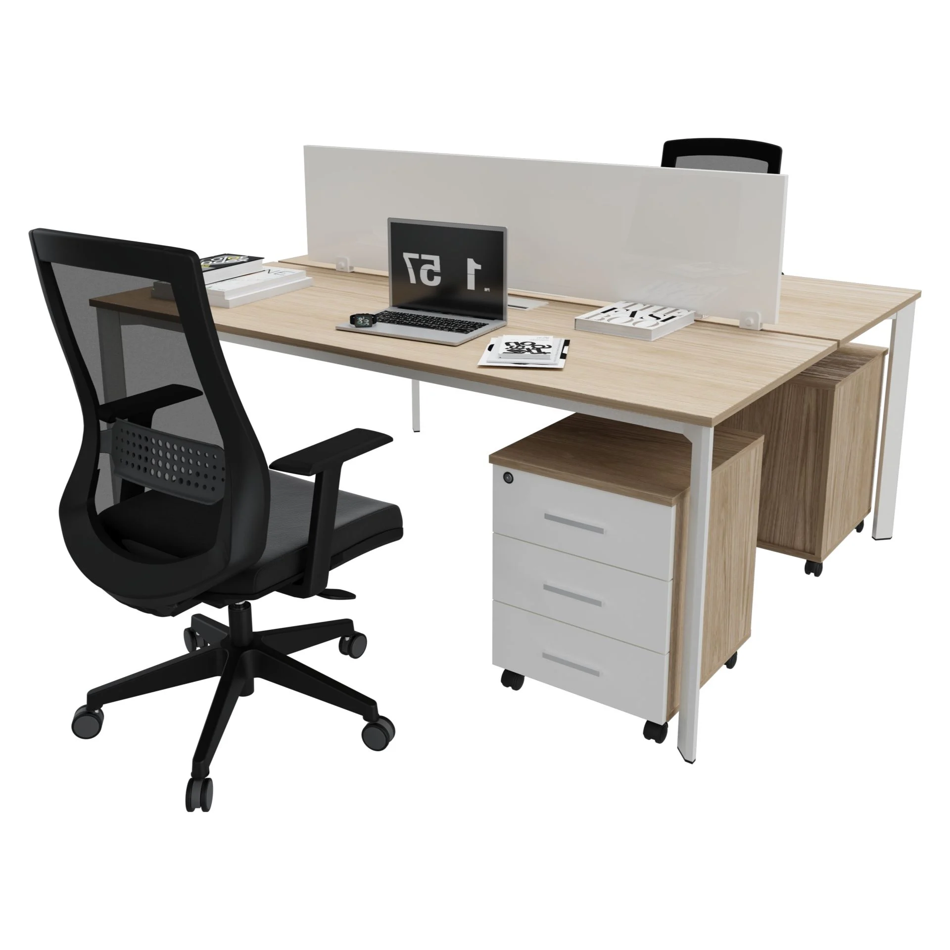 Akr Ofis Corner İkili Çalışma Masası Workstation