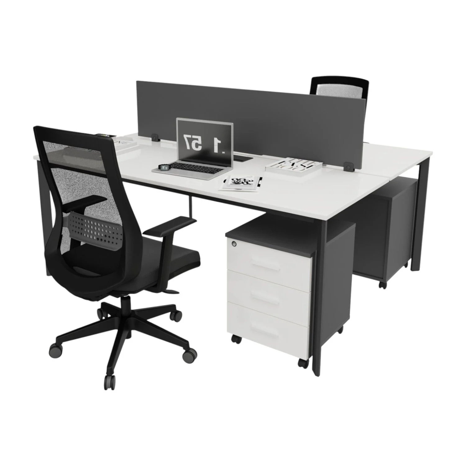 Akr Ofis Corner İkili Çalışma Masası Workstation