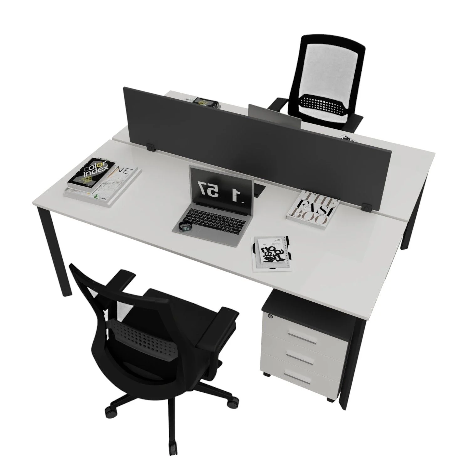 Akr Ofis Corner İkili Çalışma Masası Workstation