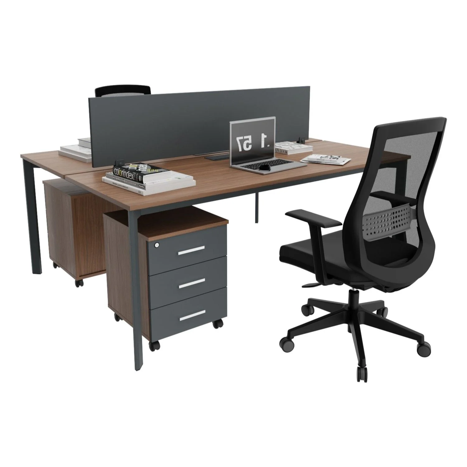 Akr Ofis Corner İkili Çalışma Masası Workstation