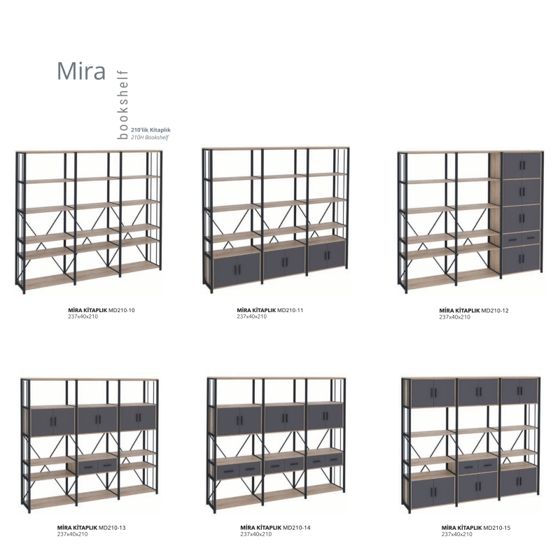 MIRA BOOKSHELF 210 cm