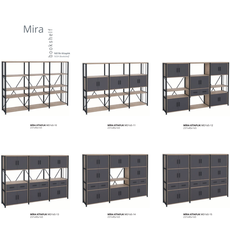 MIRA BOOKSHELF 165 cm