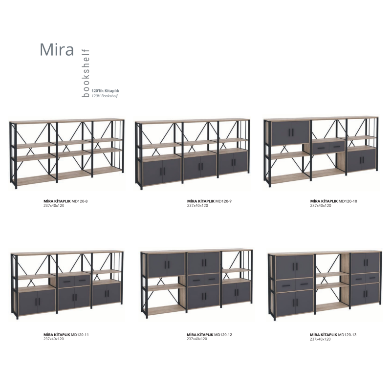 MIRA BOOKSHELF 120 cm
