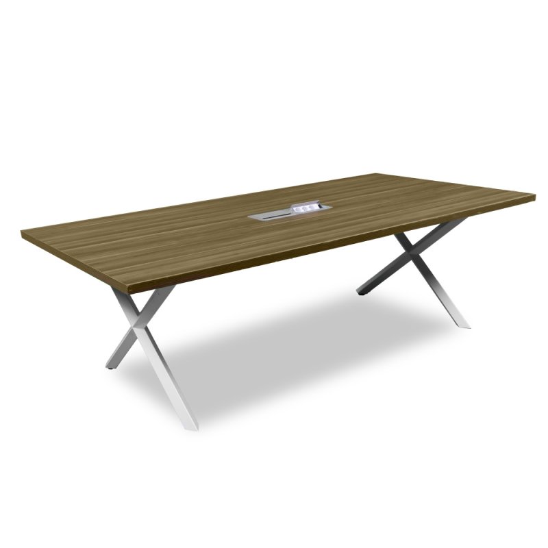 ATOM X DATAPORTLU CEVİZ MDF TOPLANTI MASASI