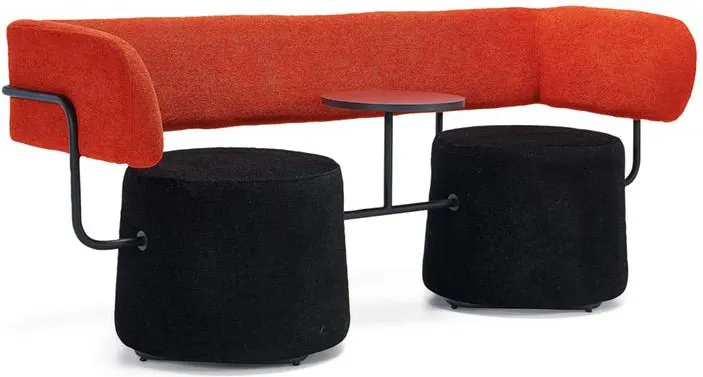Binary Dekoratif Sehpalı İkili Bekleme Koltuğu